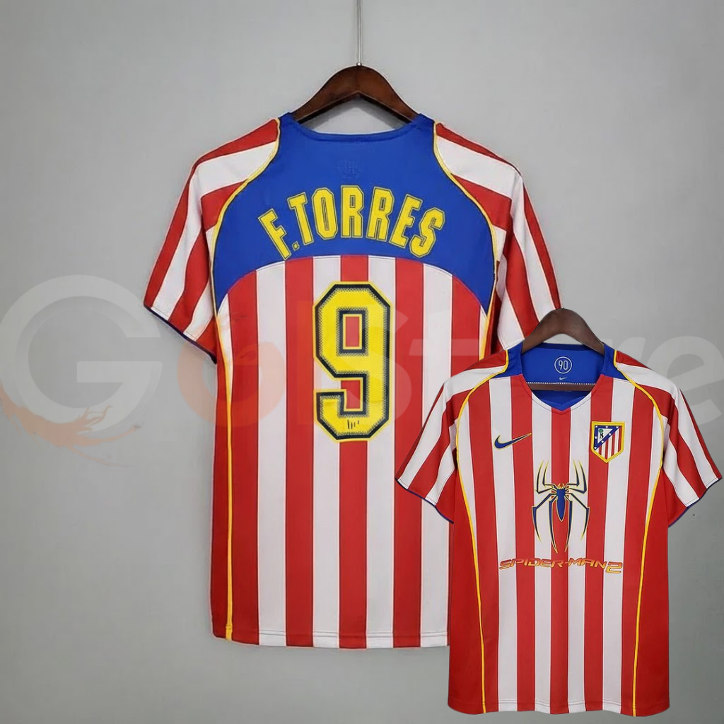 Atlético Madrid 2004-05 Retro Home Jersey – Fernando Torres 9 | Short Sleeve | S–2XL