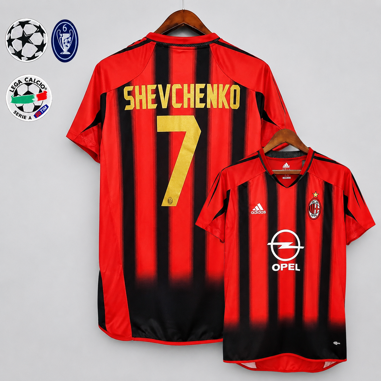 Retro AC Milan 2004-05 Home Jersey Short Sleeve #7 Shevchenko