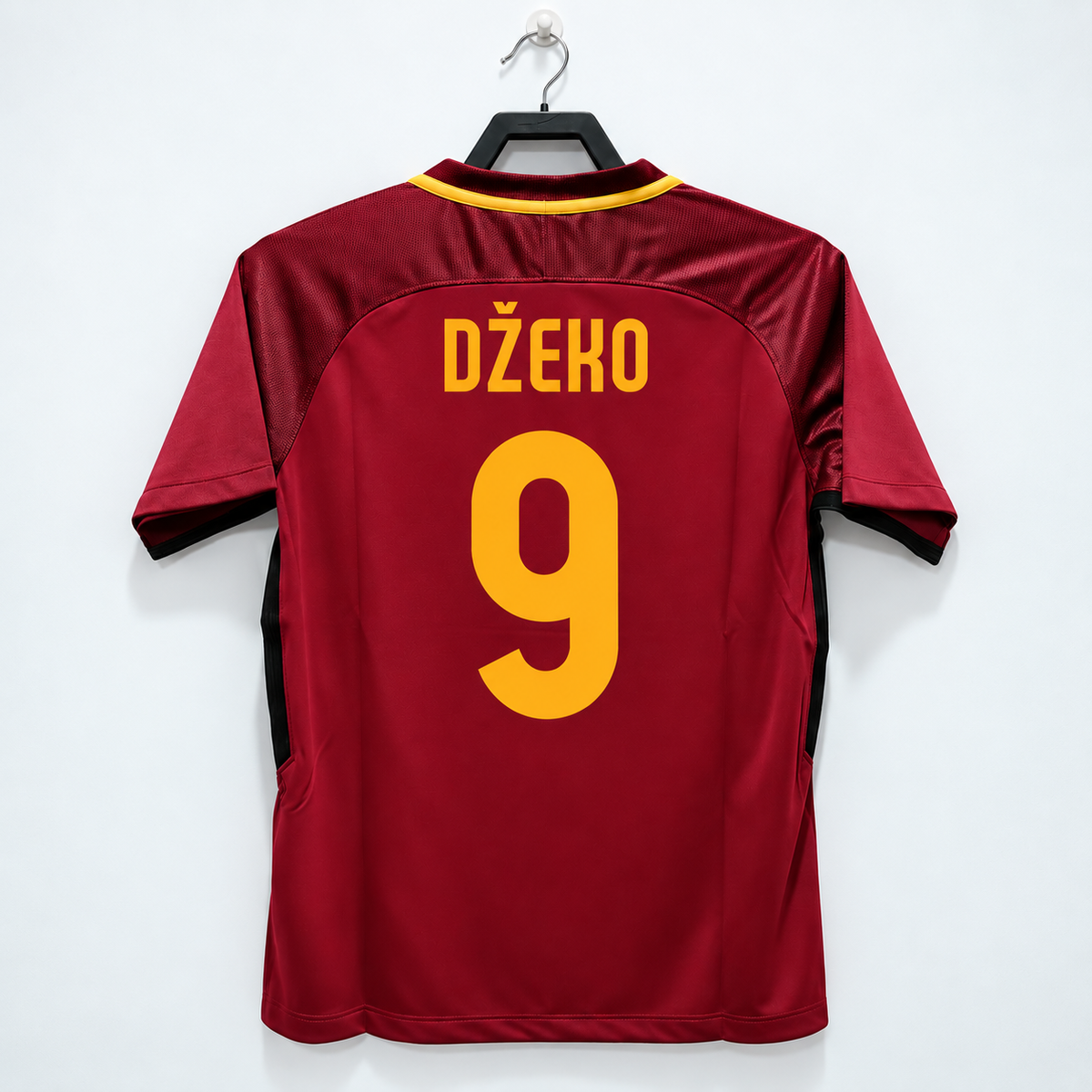 Retro AS Roma 2017-18 Home Jersey #9 Dzeko