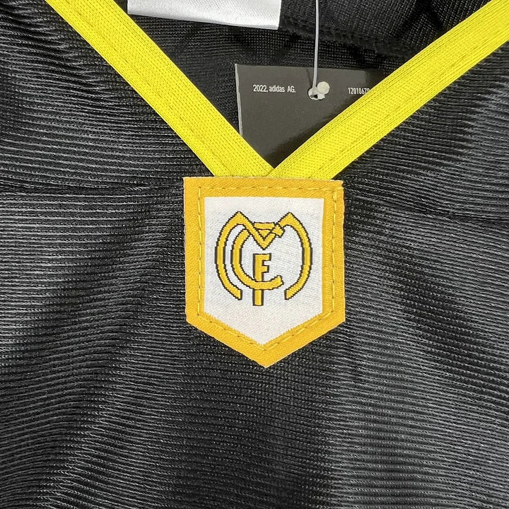 1998/99 Real Madrid Retro Away Black Jersey #7 Raul UCL Personalized