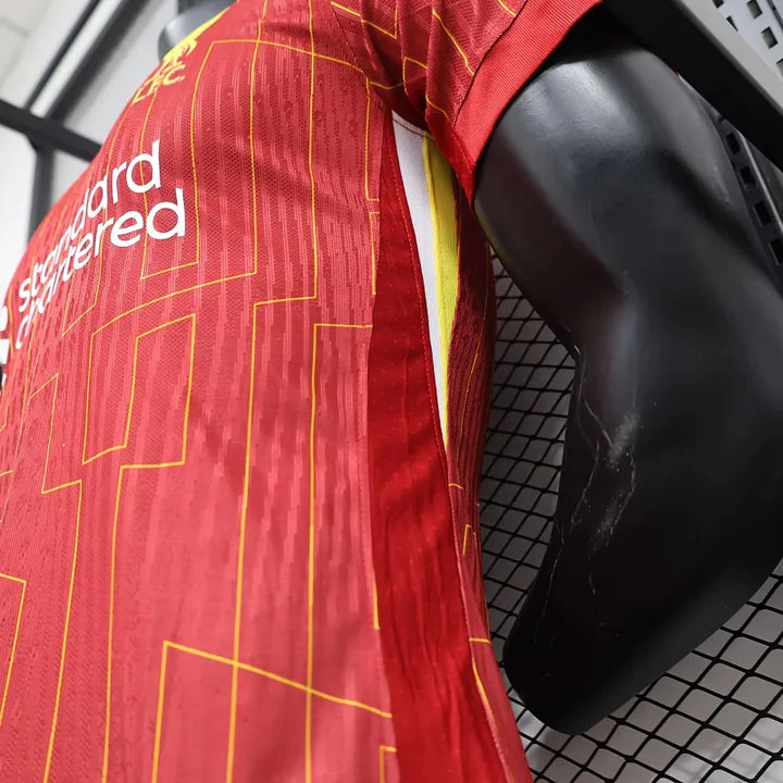 2024-2025 Liverpool Player Version Home Short Sleeve Jersey Personalized PL UCL Patch