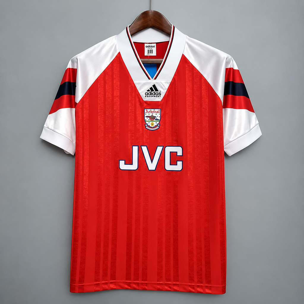 Arsenal FC 1992-1994 Retro Home Jersey | Custom Name & Number Men's Soccer Shirt - Short Sleeve Adidas Equipment Edition