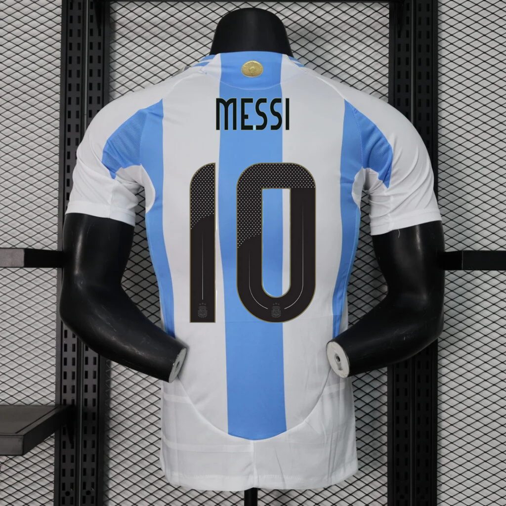 Argentina 2024-25 Home Player Version Short Sleeve Jersey #10 Messi Personalized S-2XL