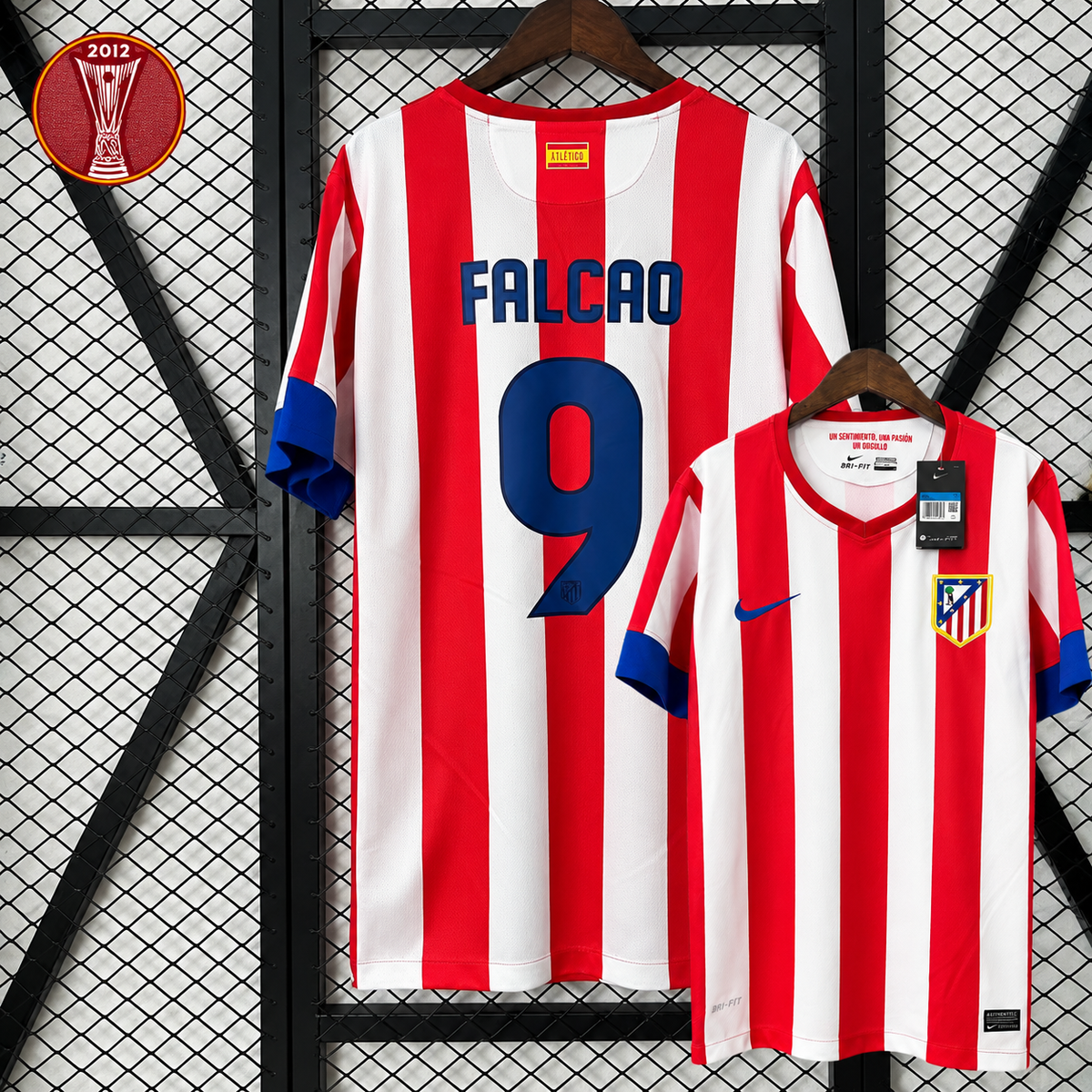 Atlético Madrid 2012-13 Retro Home Jersey – Falcao 9 | Short Sleeve | S–2XL