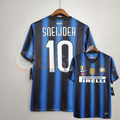 Inter Milan 2010-2011 Retro Home Short Sleeve Jersey #10 Sneijder UCL Patch Personalized Rare Treble Champions