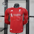 2025-2026 Liverpool Player Version Home Long Sleeve Jersey Personalized UCL Patch