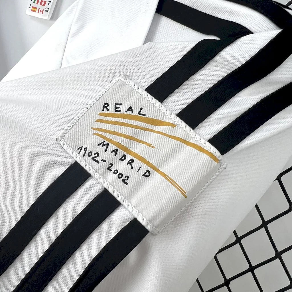 2002/03 Real Madrid Retro Home Jersey UCL Patch Personalized