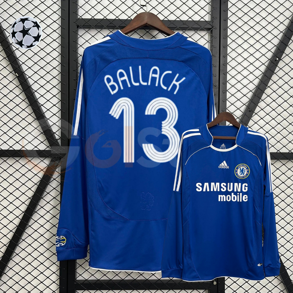 Chelsea FC 2006–2007 Retro Long Sleeve Home Jersey – Ballack #13