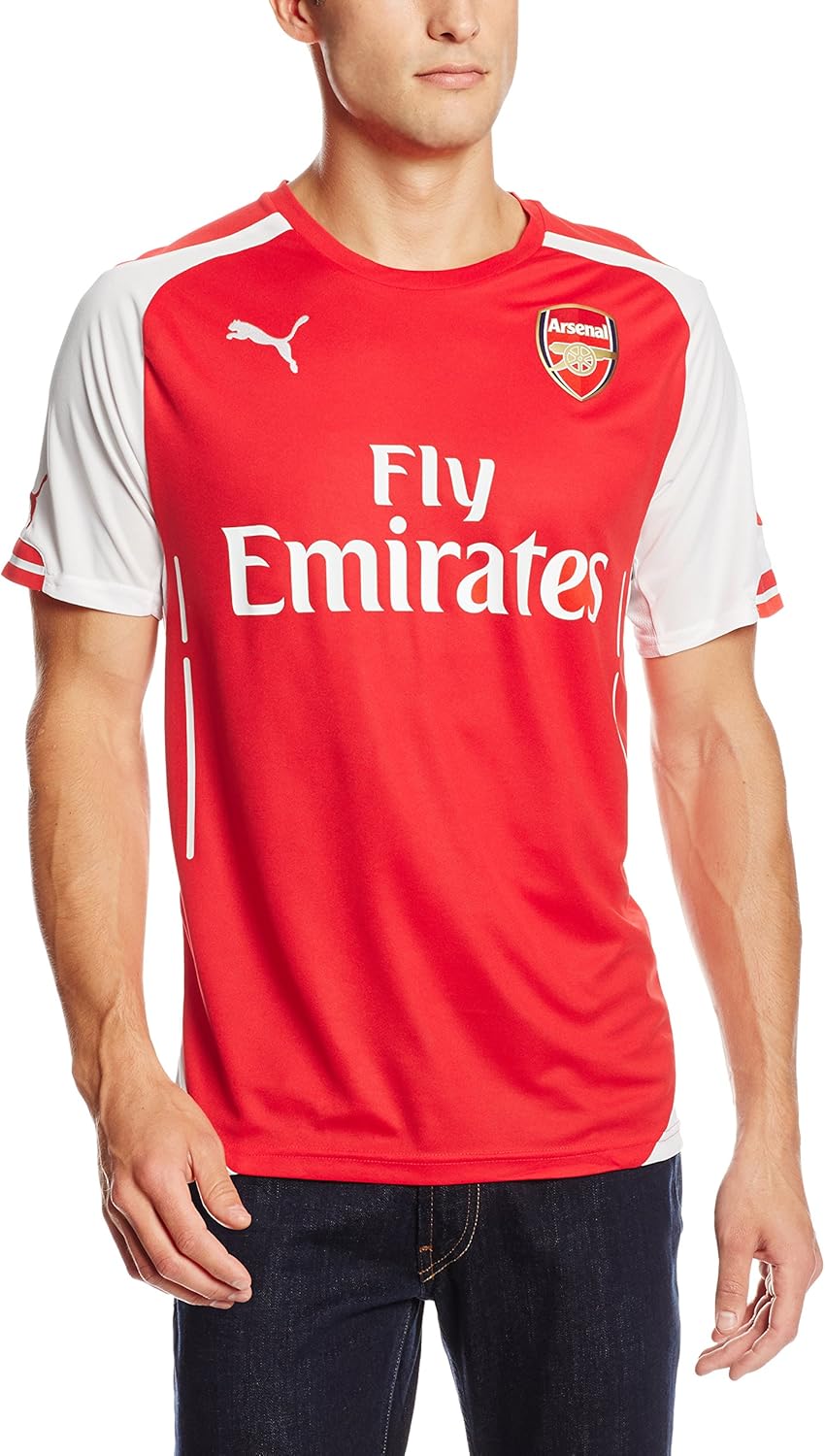 Arsenal FC 2014-2015 Retro Home Jersey | Alexis Sánchez #17 Men's Soccer Shirt - Short Sleeve Puma Debut Season with Optional Premier League Patches