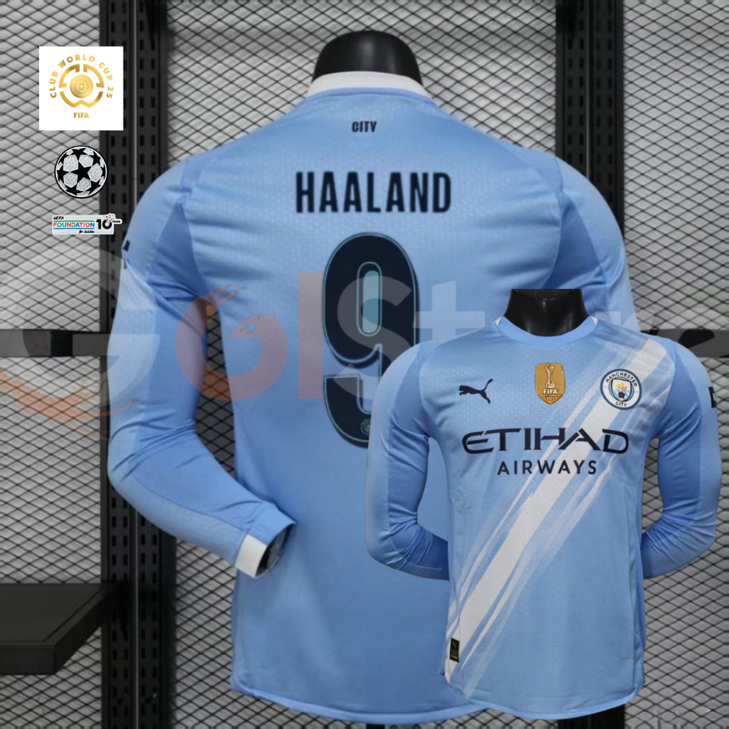 Man City 25-26 Home Long Sleeve Haaland #9