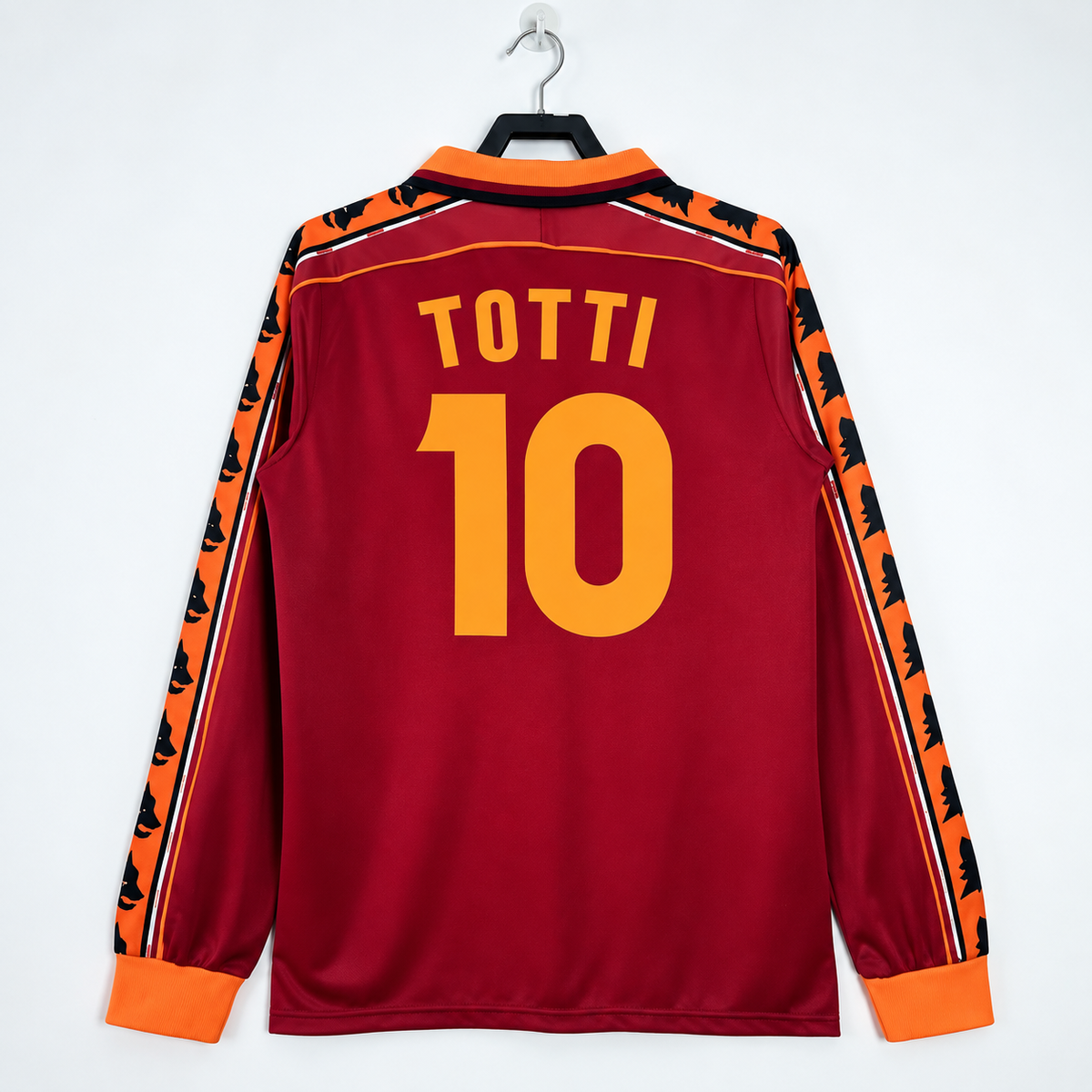 Retro AS Roma 1998-99 Home Jersey Long Sleeve #10 Totti