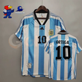 Argentina 1998 World Cup Home Retro Short Sleeve Jersey #10 Ortega Personalized S-2XL