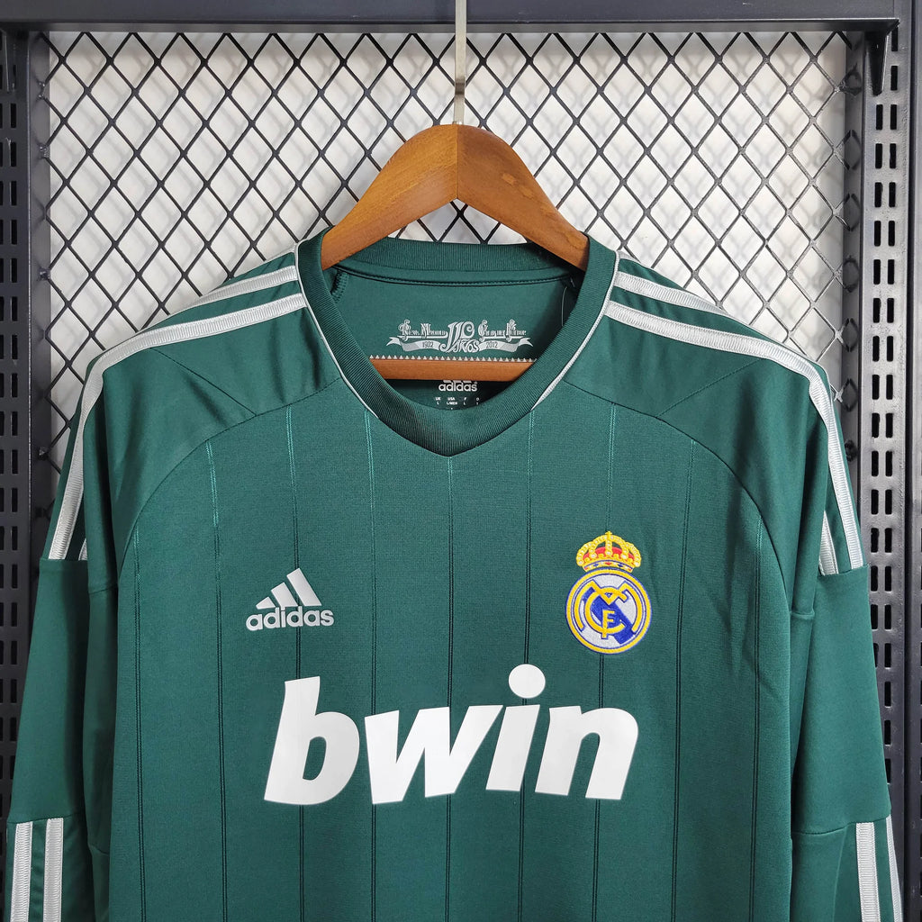 2012/13 Real Madrid Retro Away Green Long Sleeve Jersey #7 Ronaldo UCL & La Liga Personalized