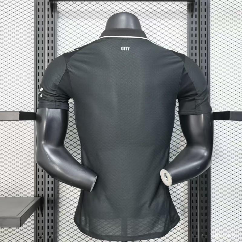 Man City 2025-26 Black Away Player Jersey