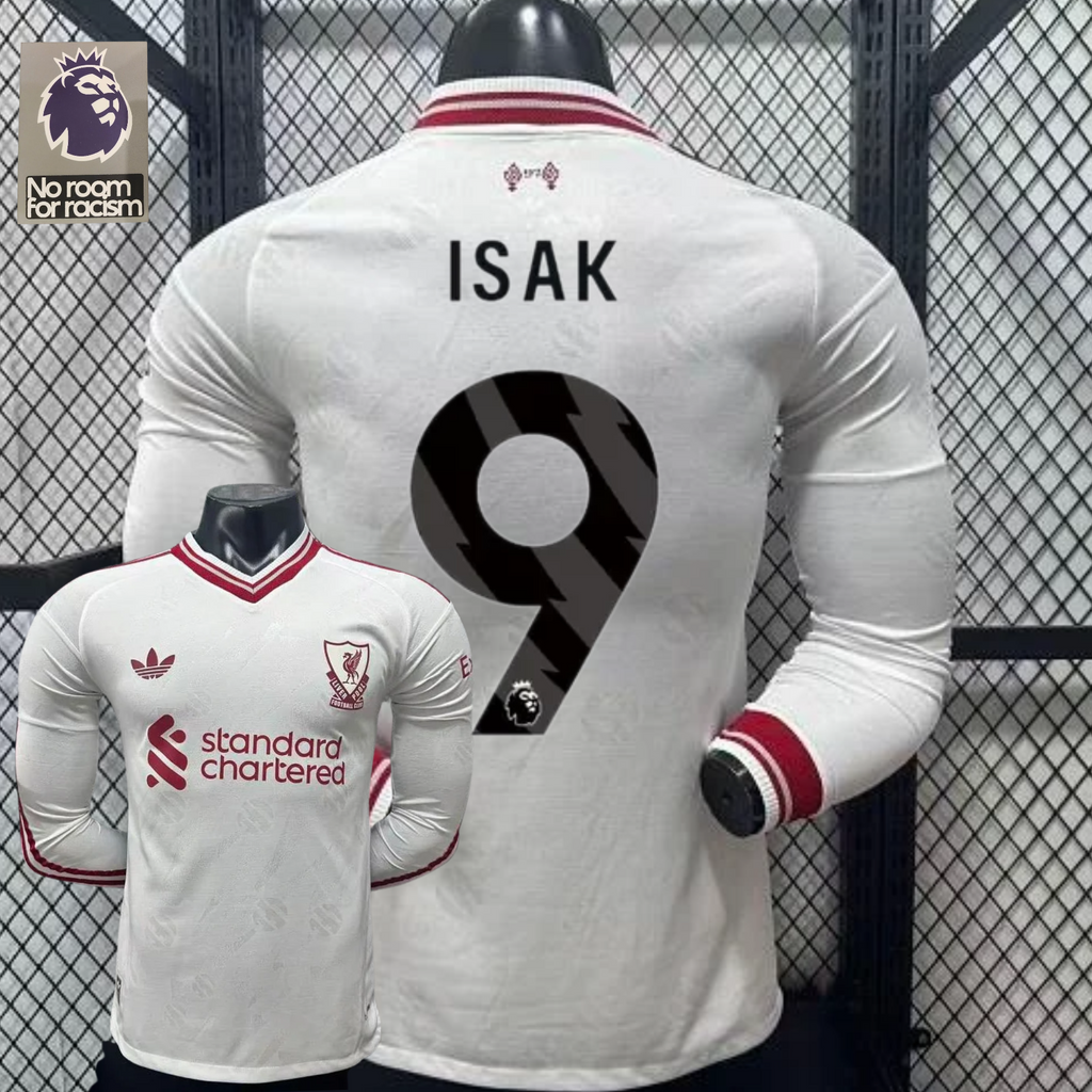 2026-2027 Liverpool Player Version Away Long Sleeve Jersey #9 Isak Personalized PL Patch