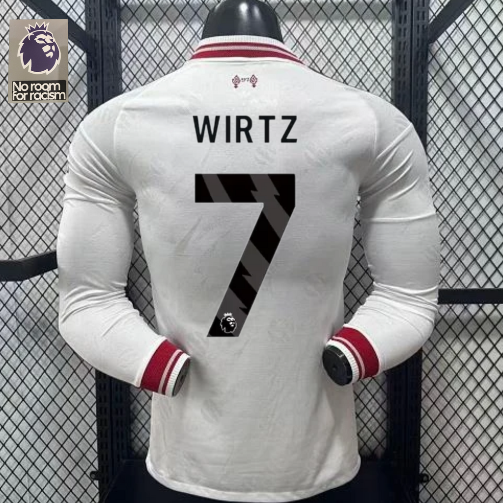 2026-2027 Liverpool Player Version Away Long Sleeve Jersey #7 Wirtz Personalized PL Patch