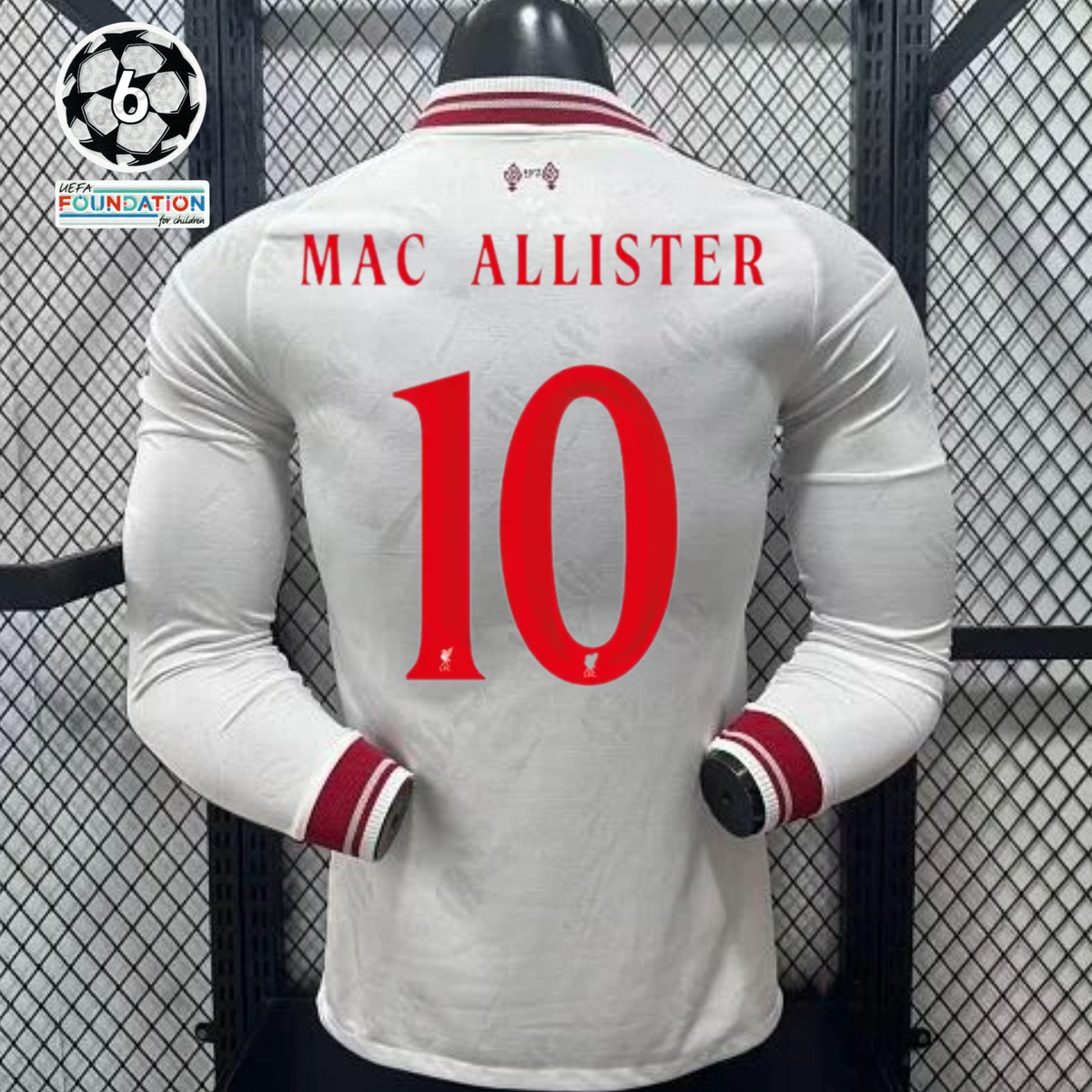 2026-2027 Liverpool Player Version Away Long Sleeve Jersey #10 Mac Allister Personalized UCL Patch
