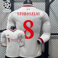 2026-2027 Liverpool Player Version Away Long Sleeve Jersey #8 Szoboszlai Personalized UCL Patch