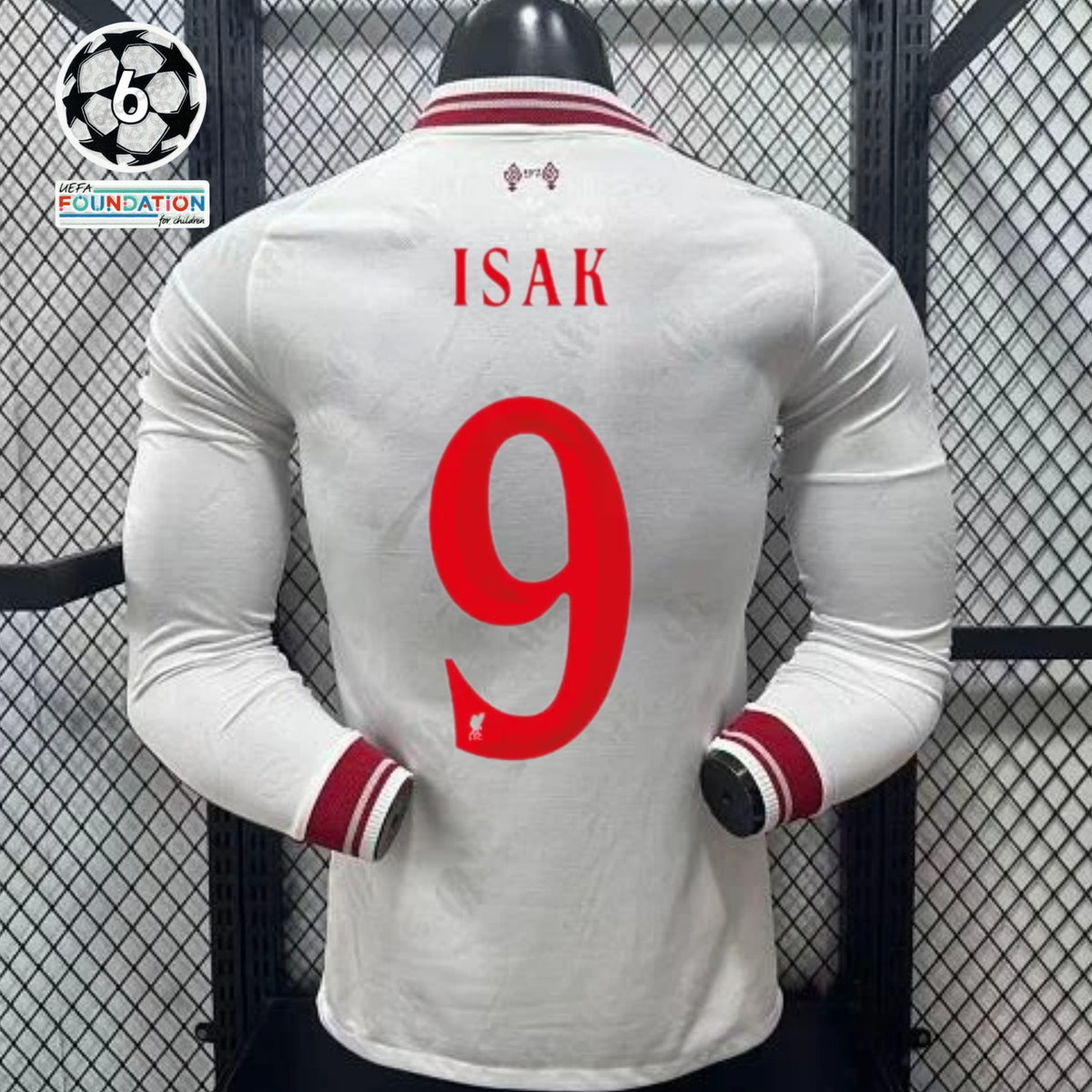 2026-2027 Liverpool Player Version Away Long Sleeve Jersey #9 Isak Personalized UCL Patch