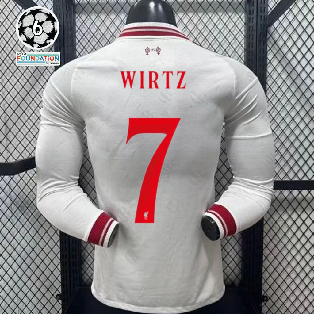 2026-2027 Liverpool Player Version Away Long Sleeve Jersey #7 Wirtz Personalized UCL Patch