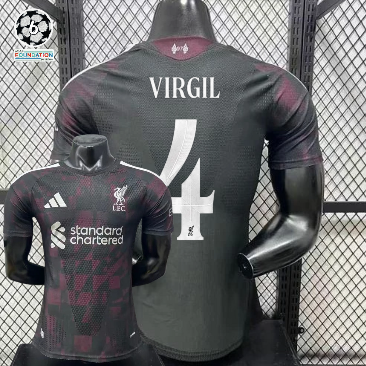 2026-2027 Liverpool Player Version Third Away Short Sleeve Jersey #4 Van Dijk Personalized UCL Patch