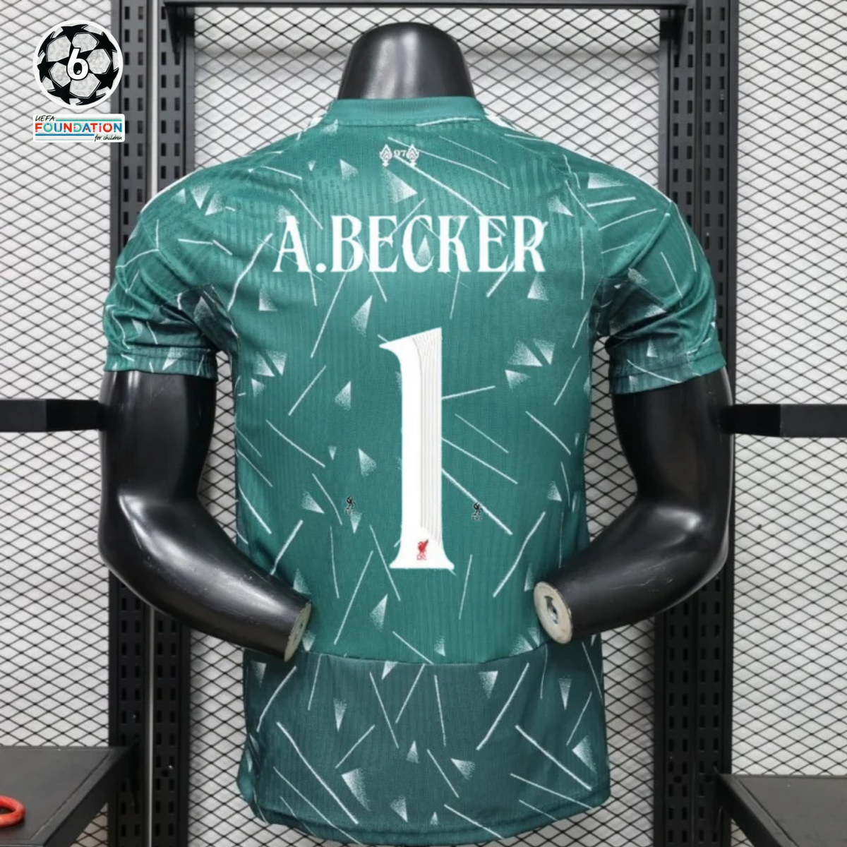 2026-2027 Liverpool Player Version Goalkeeper Short Sleeve Jersey #1 Alisson Becker Personalized UCL Patch