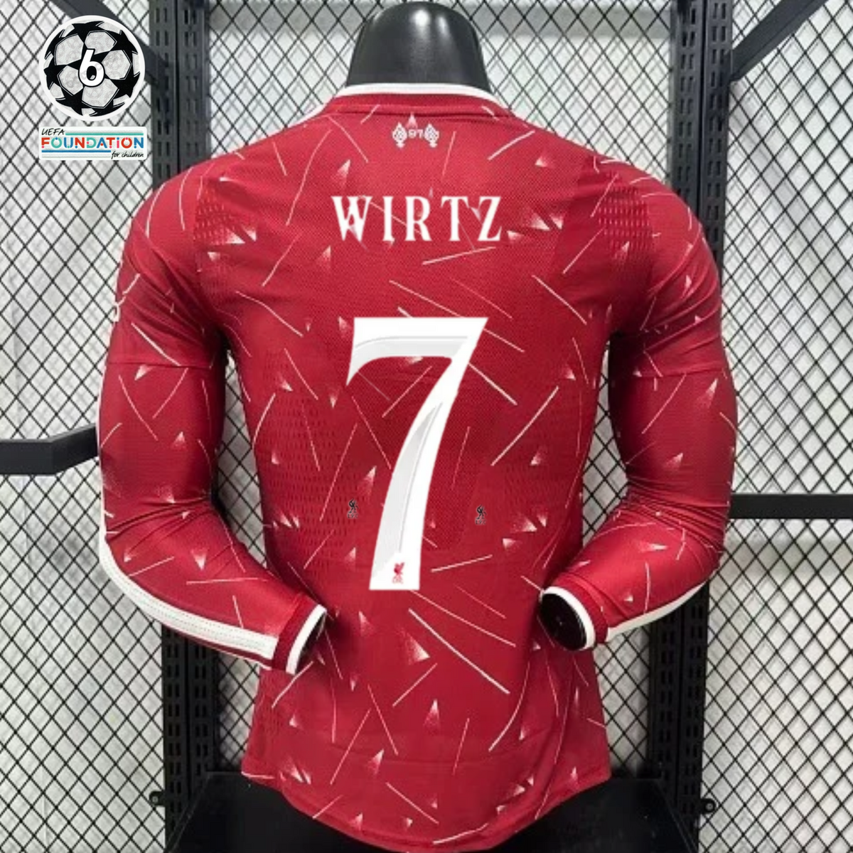 2026-2027 Liverpool Player Version Home Long Sleeve Jersey #7 Wirtz Personalized UCL Patch