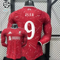 2026-2027 Liverpool Player Version Home Long Sleeve Jersey #9 Isak Personalized UCL Patch