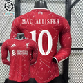 2026-2027 Liverpool Player Version Home Long Sleeve Jersey #10 Mac Allister Personalized UCL Patch