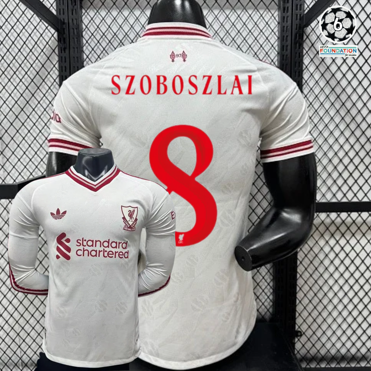 Liverpool 2026-2027 Away Player Version Short Sleeve Jersey #8 Szoboszlai Personalized UCL Patch