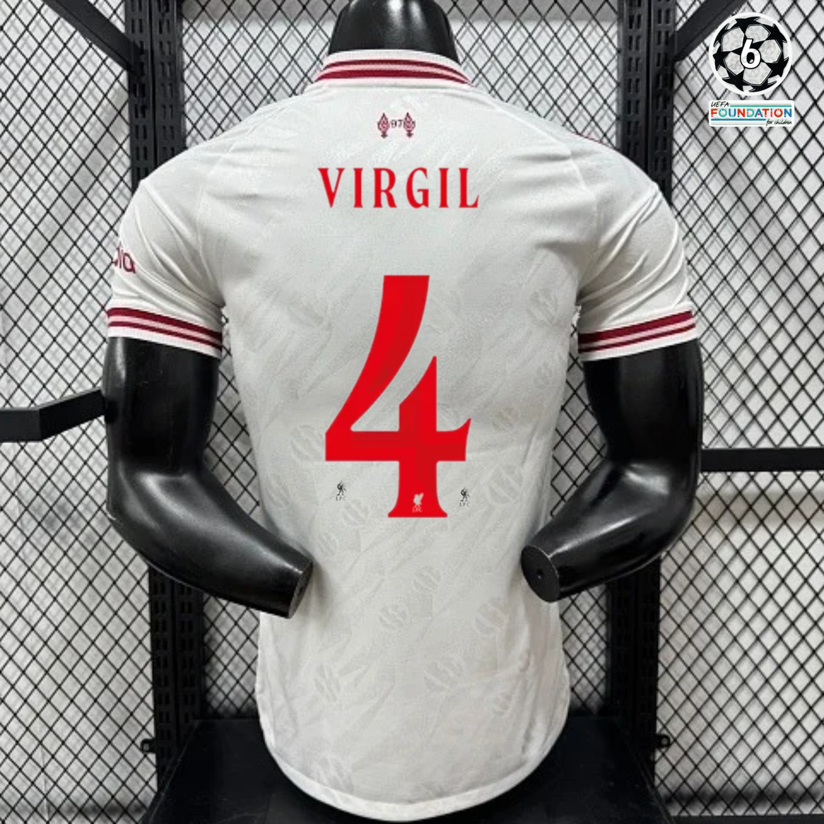 Liverpool 2026-2027 Away Player Version Short Sleeve Jersey #4 Van Dijk Personalized UCL Patch