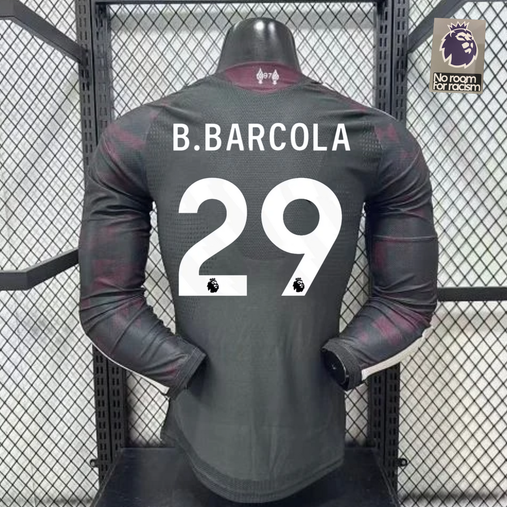 Liverpool 2026-2027 Away Long Sleeve Player Version Jersey #29 Barcola Personalized PL UCL Rare
