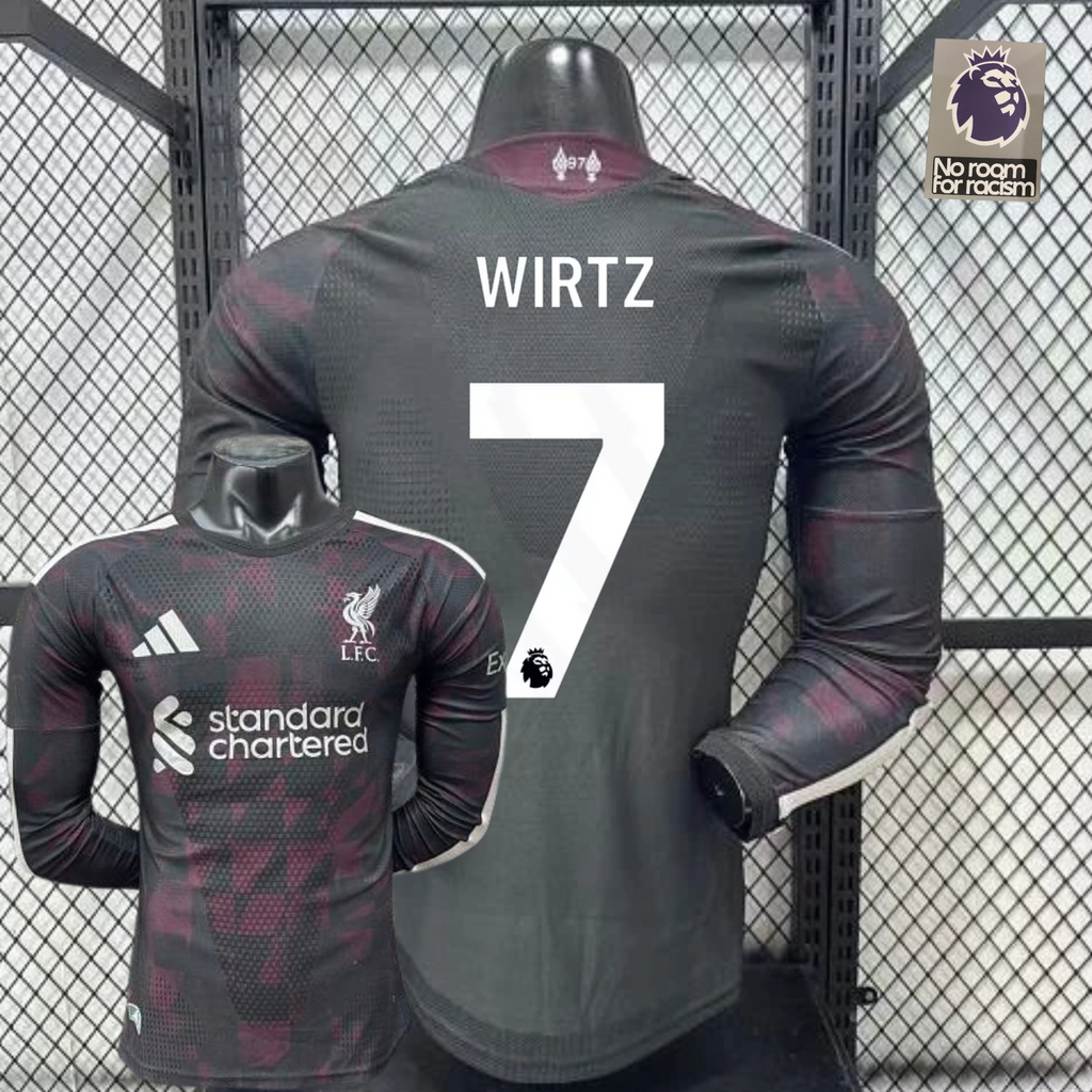 Liverpool 2026-2027 Away Long Sleeve Player Version Jersey #7 Wirtz Personalized PL Patch Rare