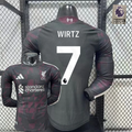 Liverpool 2026-2027 Away Long Sleeve Player Version Jersey #7 Wirtz Personalized PL Patch Rare