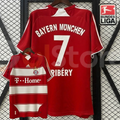 Bayern Munich 2007-2008 Retro Home Short Sleeve Jersey #7 Ribery Bundesliga Patch Personalized Rare