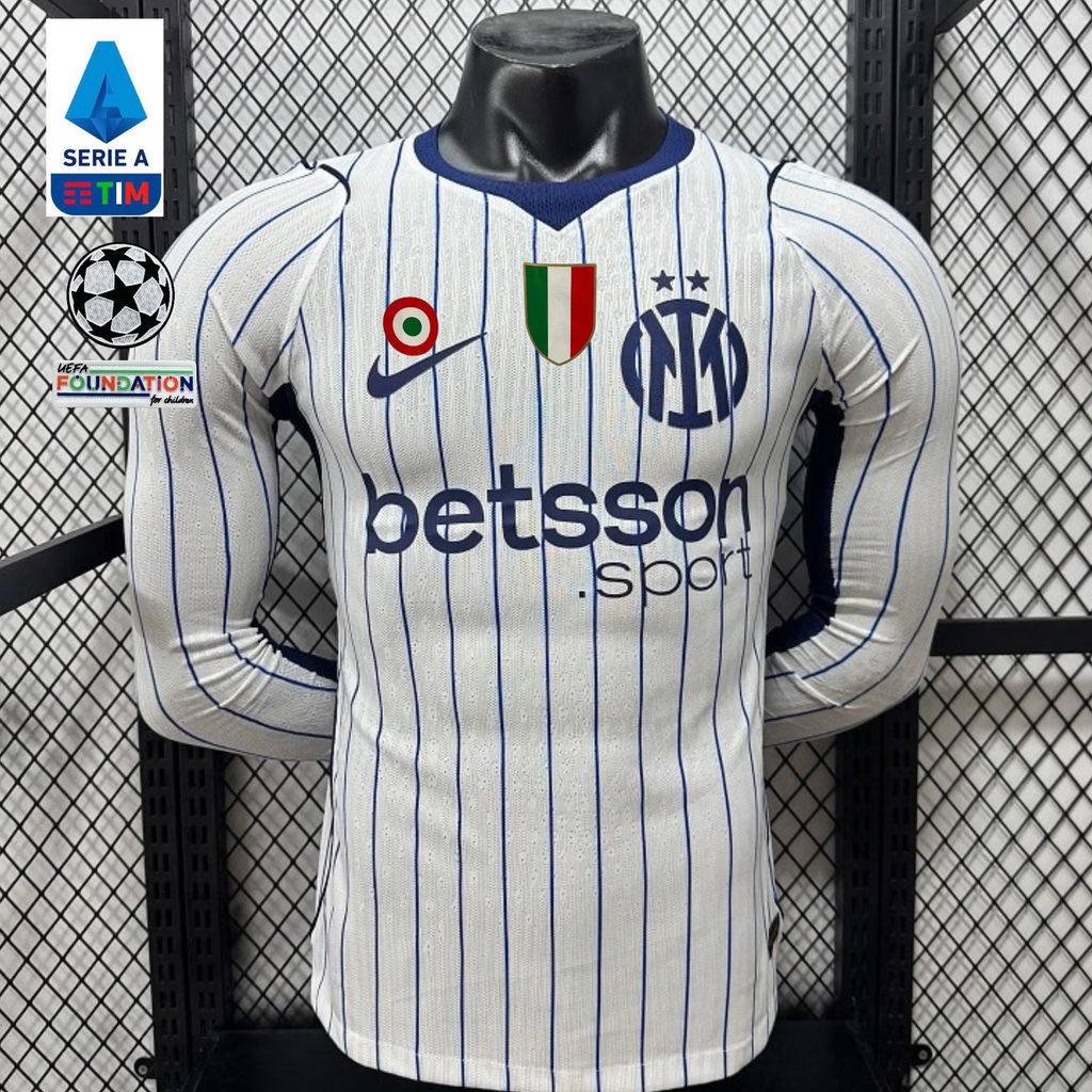 Inter Milan 2026-2027 Away Long Sleeve Player Version Jersey UCL Serie A Patch Personalized S-3XL