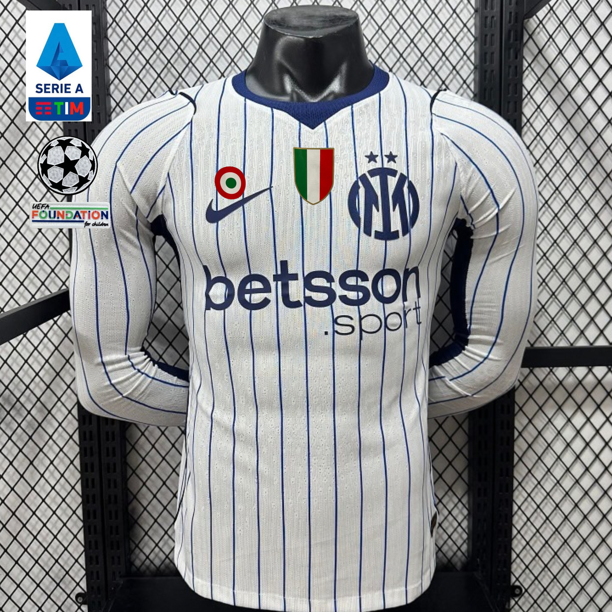 Inter Milan 2026-2027 Away Long Sleeve Player Version Jersey UCL Serie A Patch Personalized S-3XL