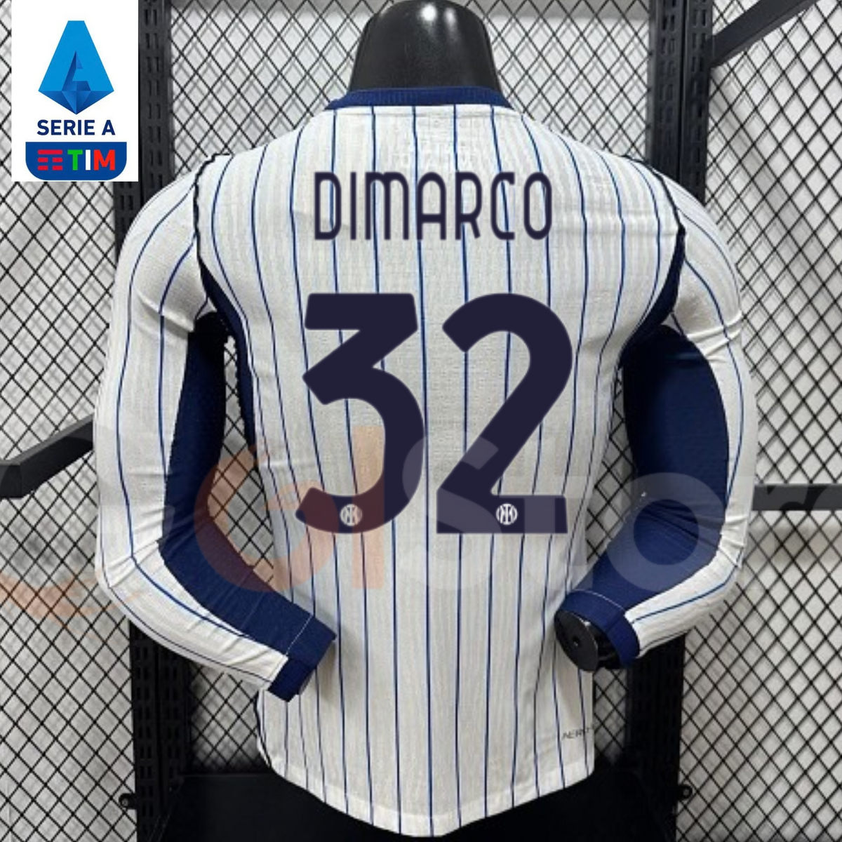 Inter Milan 2026-2027 Away Long Sleeve Player Version Jersey #32 Dimarco Serie A Patch Personalized S-3XL