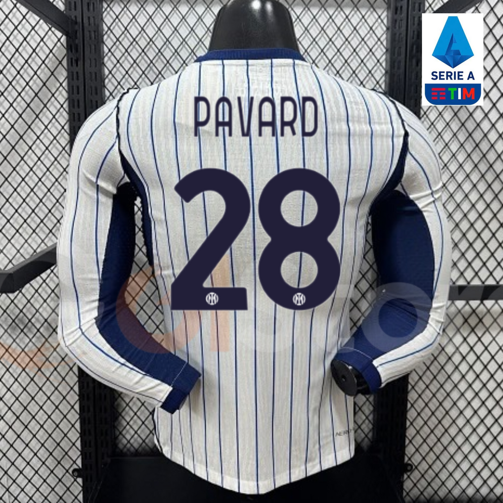 Inter Milan 2026-2027 Away Long Sleeve Player Version Jersey #28 Pavard Serie A Patch Personalized S-3XL