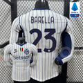 Inter Milan 2026-2027 Away Long Sleeve Player Version Jersey #23 Barella Serie A Patch Personalized S-3XL