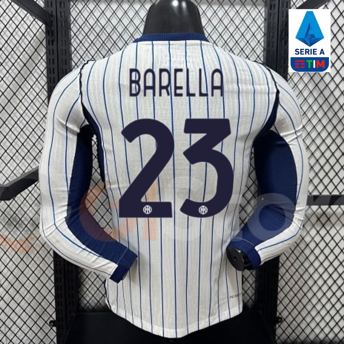 Inter Milan 2026-2027 Away Long Sleeve Player Version Jersey #23 Barella Serie A Patch Personalized S-3XL