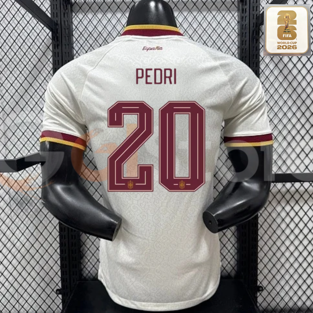Spain 2026 World Cup Champions Home Jersey 2 Stars #20 Pedri Patch Personalized S-3XL