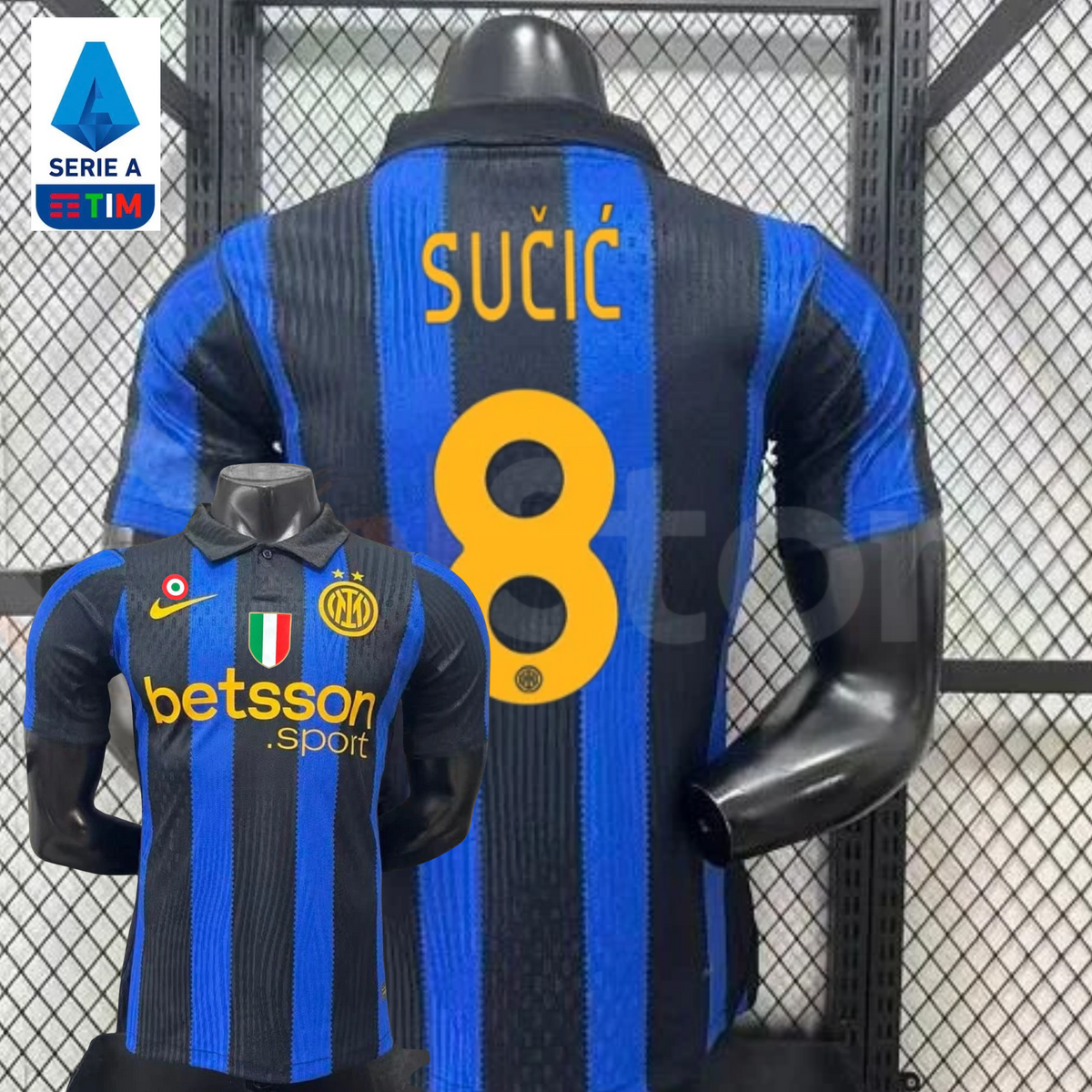 Inter 2026-27 Home Player Jersey Sucic #8 Serie A