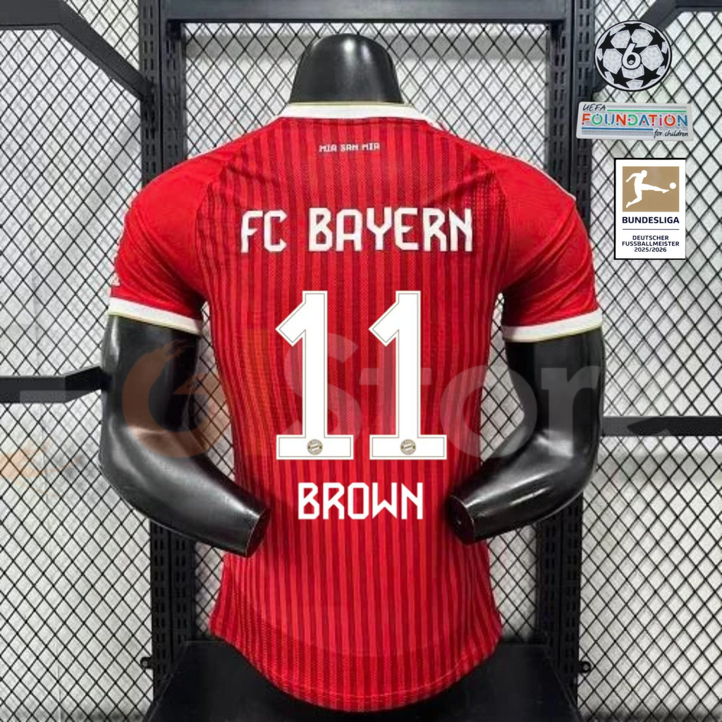 Bayern Munich 2026–2027 Home Player Jersey – Brown #11