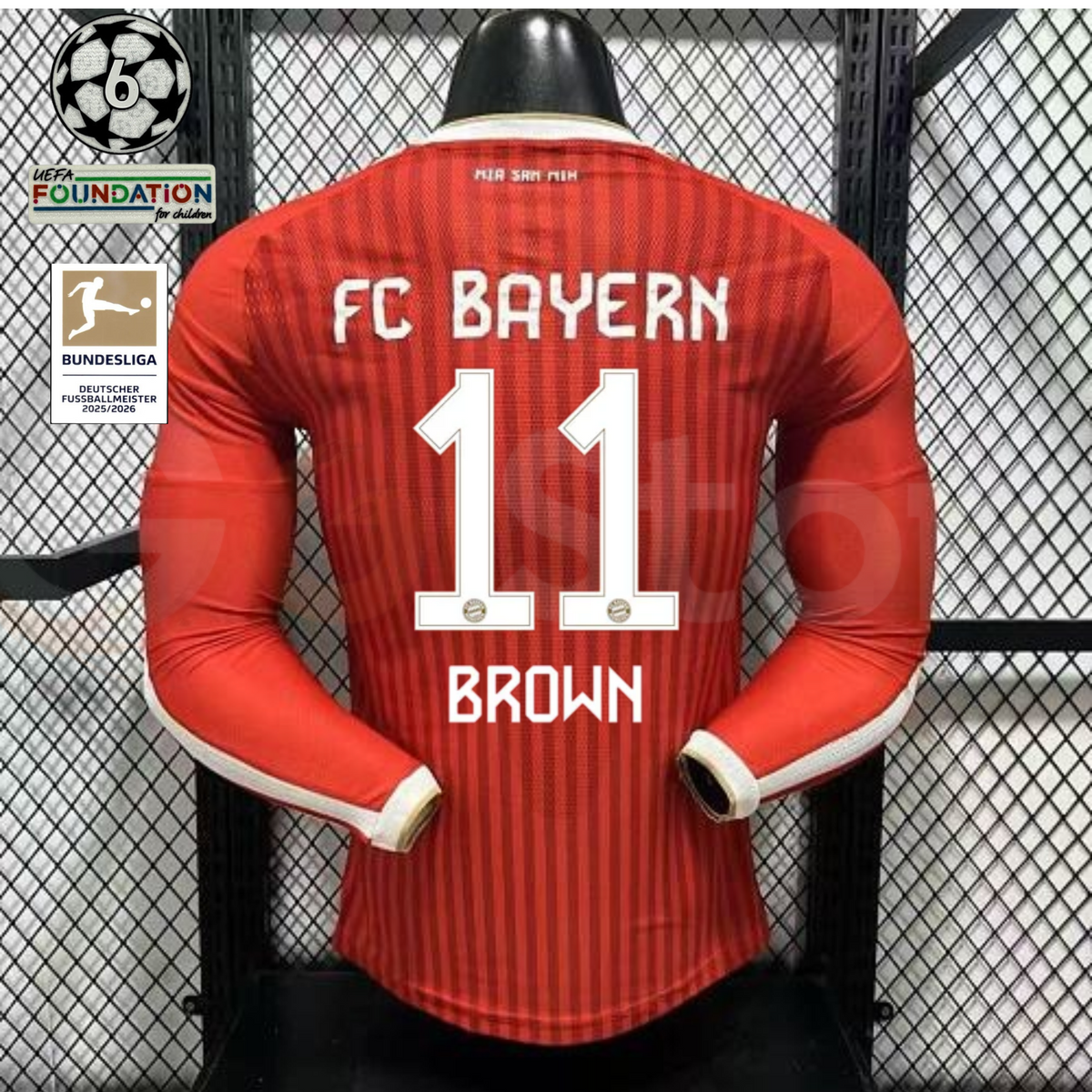 Bayern Munich 2026–2027 Home Long Sleeve Player Jersey – Brown #11