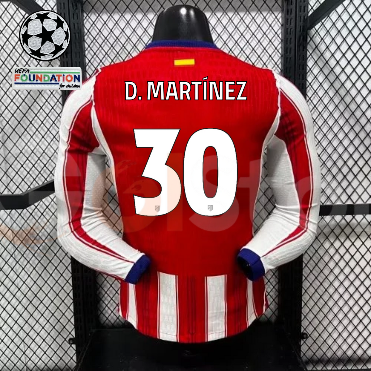 Atlético Madrid 2026–2027 Home Long-Sleeve Jersey – D. Martinez #30