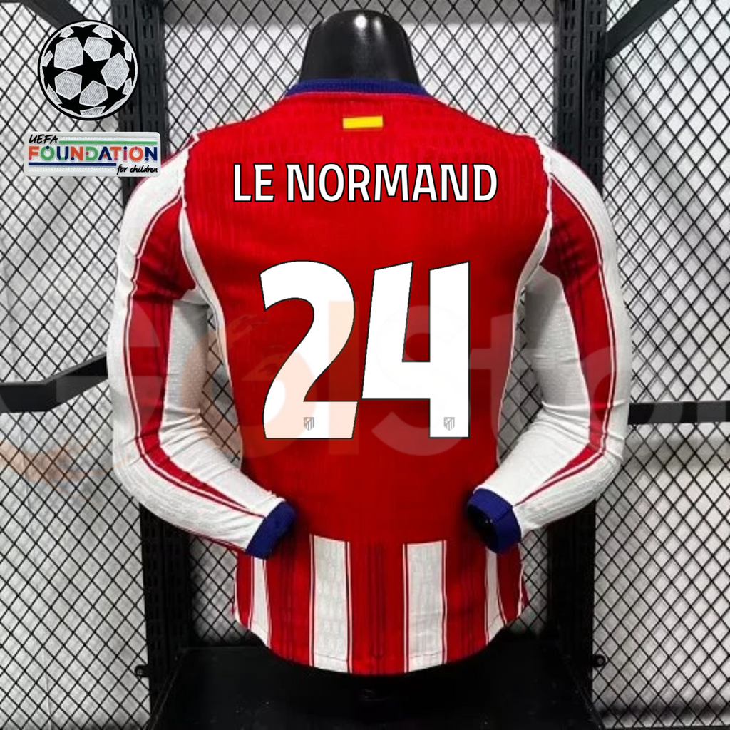 Atlético Madrid 2026–2027 Home Long-Sleeve Jersey – Le Normand #24