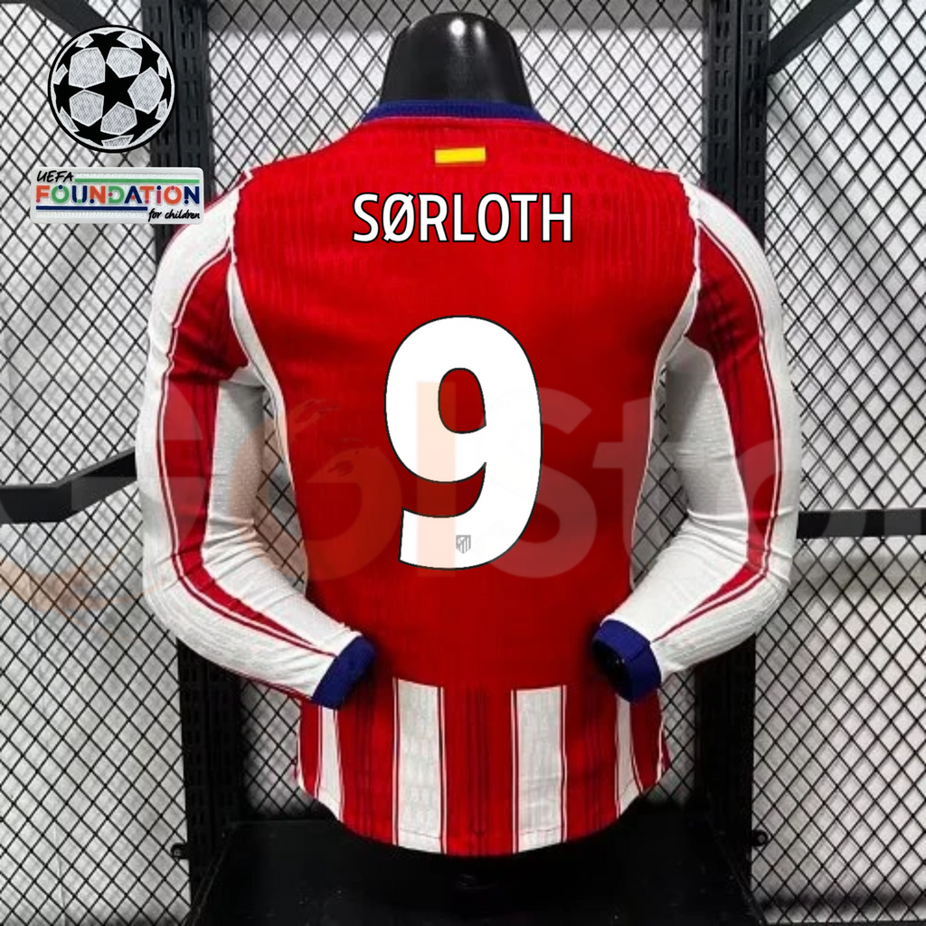 Atlético Madrid 2026–2027 Home Long-Sleeve Jersey – Sørloth #9