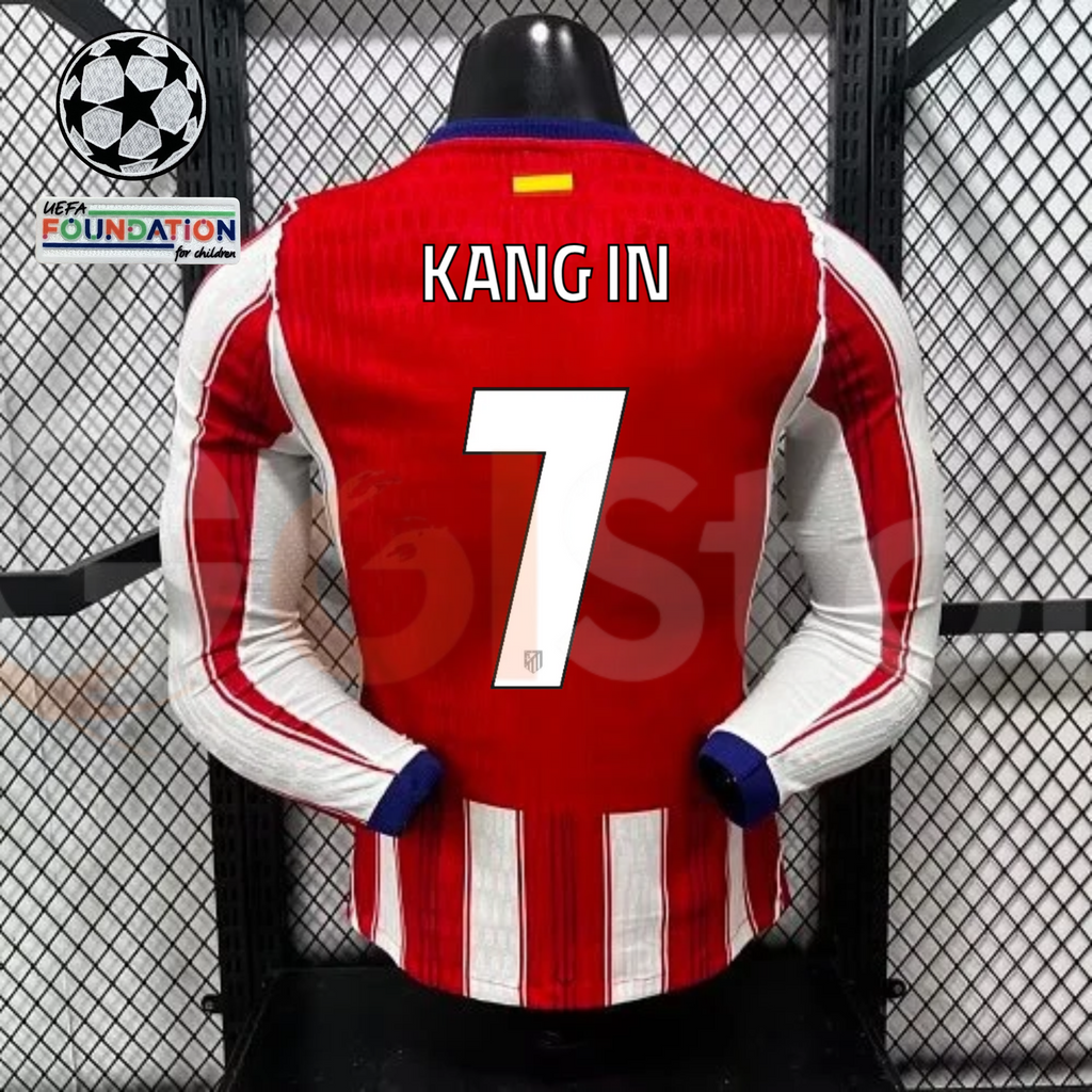Atlético Madrid 2026–2027 Home Long-Sleeve Jersey – Kang In #7