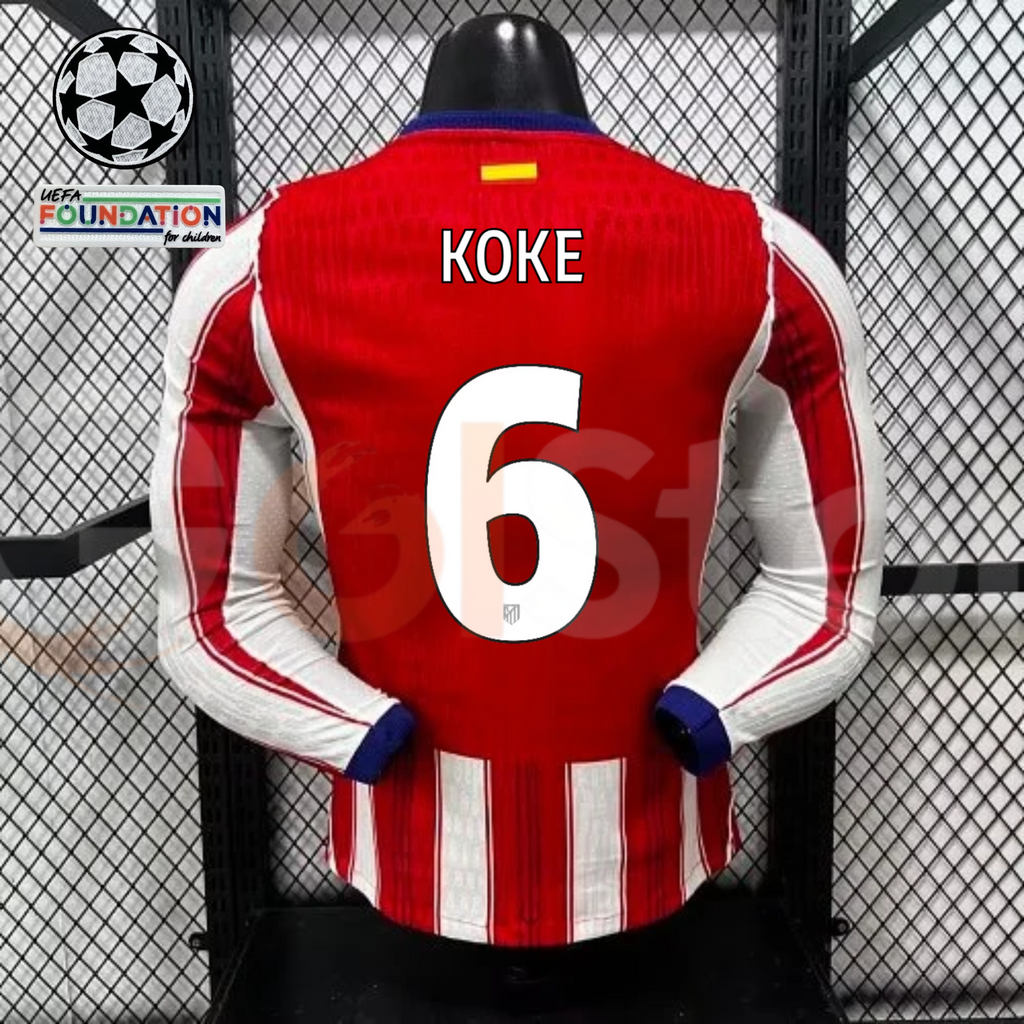 Atlético Madrid 2026–2027 Home Long-Sleeve Jersey – Koke #6